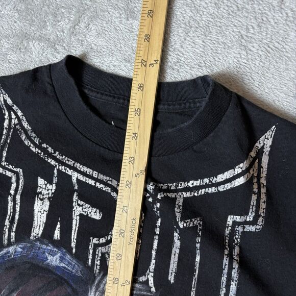 VTG Y2K Tapout Tee Shirt Mens Medium USA Flag Eagle Graphic AOP - Picture 7 of 8